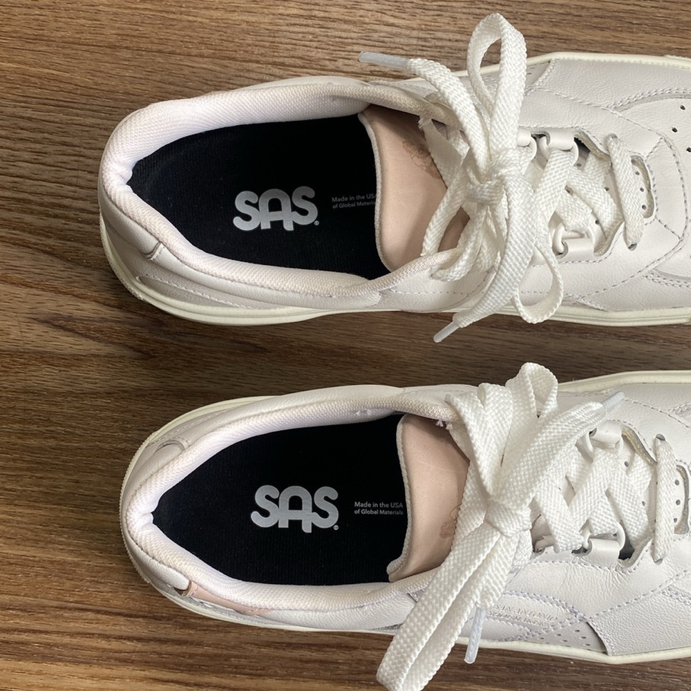 SAS High Street X Sneaker Desert Lily White Leather Women’s Size 9.5 - Picture 7 of 11